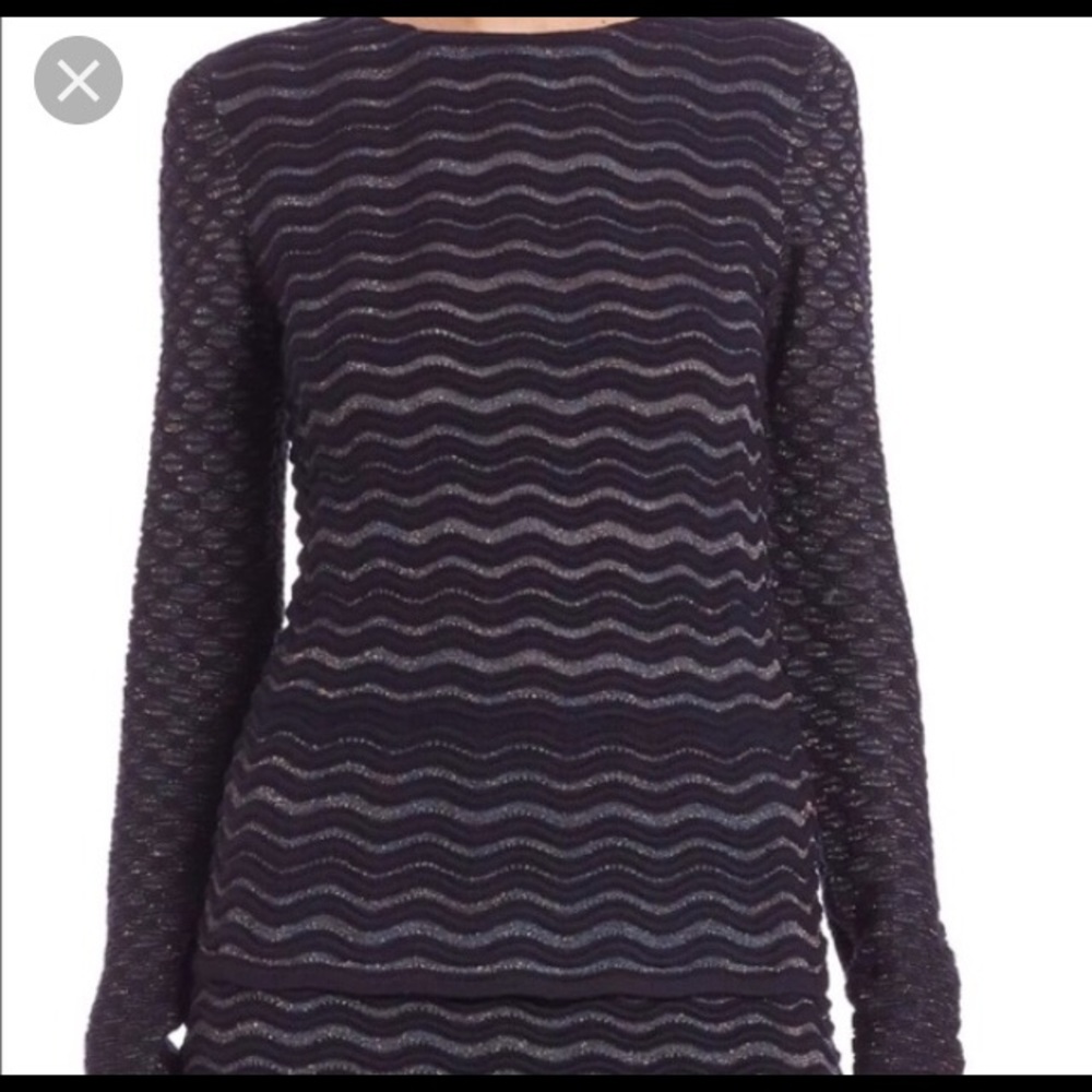 $350 TORY BURCH Lutex PepLum Sweater L Sold Out